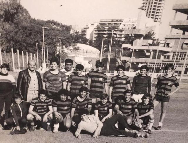 Año 1980 - Fútbol Cosquin Marcelo y Fernando "Pichi" Rugero, Pericles, M. Quintana, J. "Bocha", G. Quintana, O. Picón, C. Galli